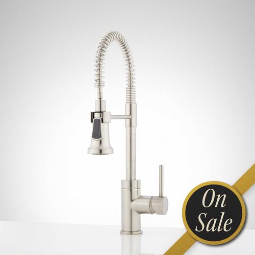 19" Presidio Kitchen Faucet with Pull-Down Spring Spout - Stainless Steel