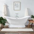 72" Salem Cast Iron Double-Slipper Pedestal Tub - 7" Rim Holes, , large image number 0