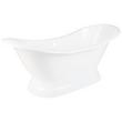 72" Salem Cast Iron Double-Slipper Pedestal Tub - 7" Rim Holes, , large image number 1