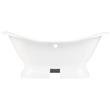 72" Salem Cast Iron Double-Slipper Pedestal Tub - 7" Rim Holes, , large image number 3