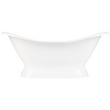 72" Salem Cast Iron Double-Slipper Pedestal Tub - 7" Rim Holes, , large image number 2