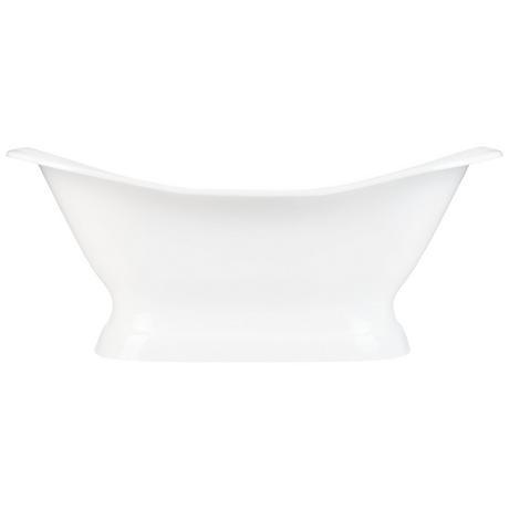 72" Salem Cast Iron Double-Slipper Pedestal Tub - 7" Rim Holes