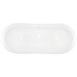 72" Salem Cast Iron Double-Slipper Pedestal Tub - 7" Rim Holes, , large image number 4