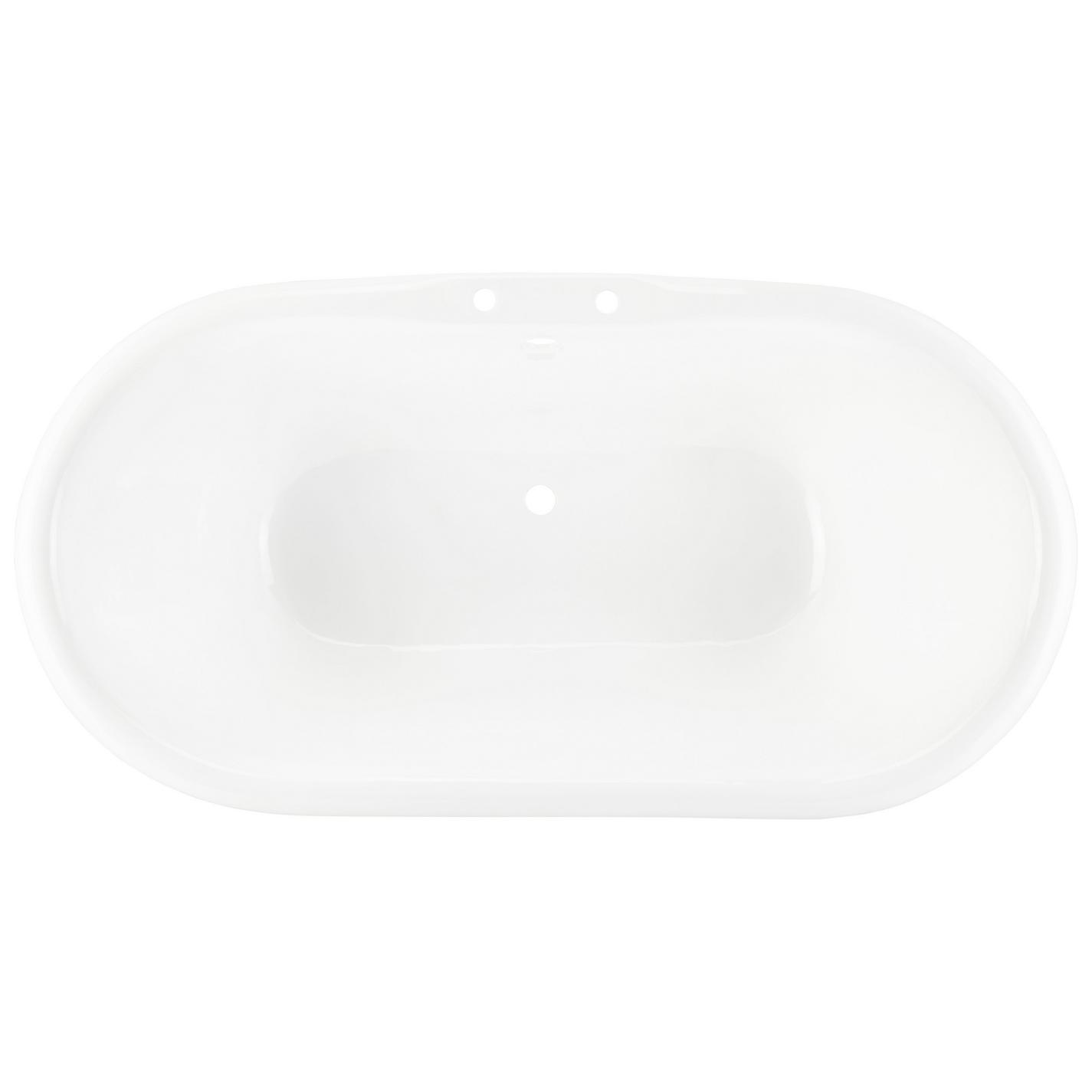 60" Henley Cast Iron DoubleEnded Pedestal Tub 7" Rim Holes