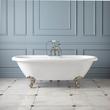 59" Audrey Acrylic Clawfoot Tub - Chrome Imperial Feet - No Tap Holes or Overflow, , large image number 0