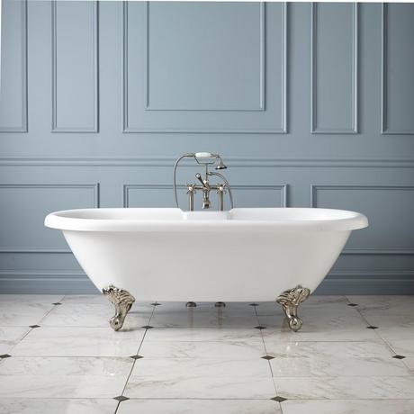 59" Audrey Acrylic Clawfoot Tub - Imperial Feet