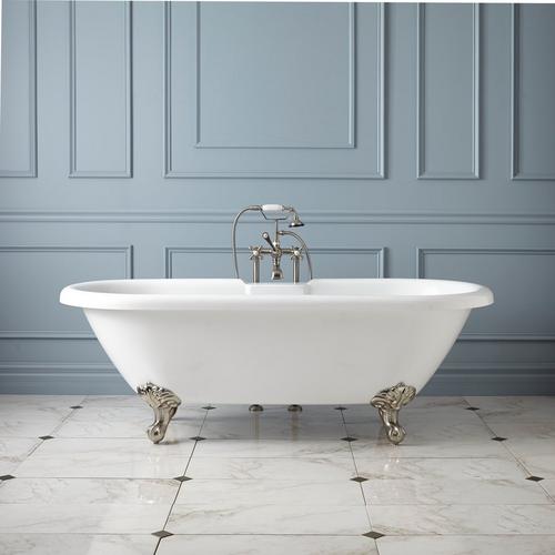 59" Audrey Acrylic Double-Ended Clawfoot Tub
