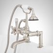 Deck-Mount Telephone Faucet with Cross Handles and Deck Couplers, , large image number 1