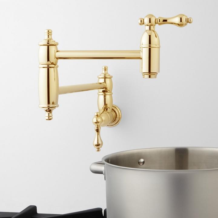 Augusta Retractable Wall-Mount Pot Filler