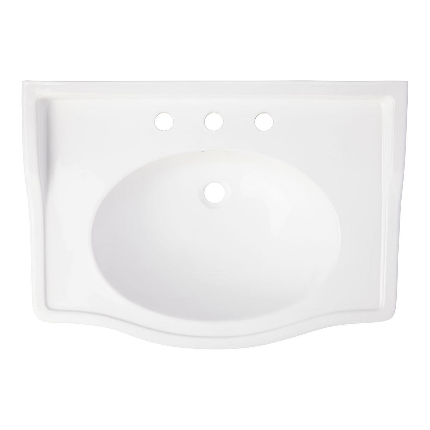 30" Cierra Porcelain Pedestal Sink Signature Hardware