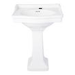 Cierra Porcelain Pedestal Sink - 8" Centers - White, , large image number 1