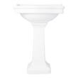 Cierra Porcelain Pedestal Sink - 8" Centers - White, , large image number 2