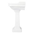 Cierra Porcelain Pedestal Sink - 8" Centers - White, , large image number 3