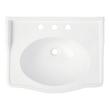Cierra Porcelain Pedestal Sink - 8" Centers - White, , large image number 5