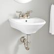 Farnham Mini Porcelain Wall-Mount Bathroom Sink - 4" Centers - White, , large image number 0