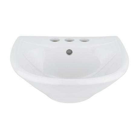 Farnham Mini Porcelain Wall-Mount Bathroom Sink - 4" Centers - White