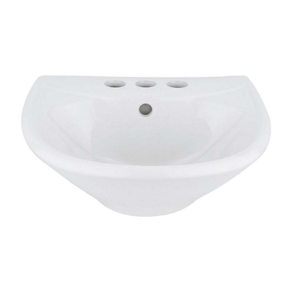 Farnham Mini Porcelain Wall-Mount Bathroom Sink - 4" Centers - White, , large image number 5