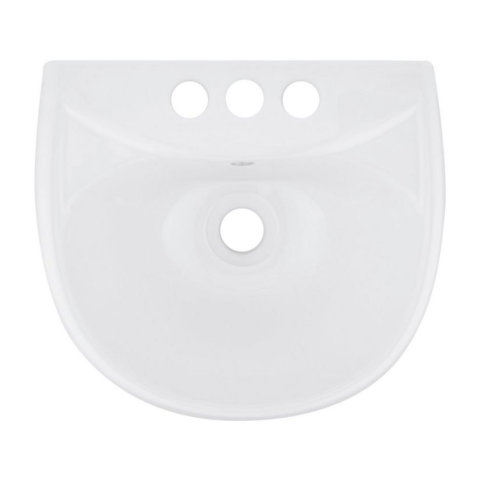 Farnham Mini Porcelain Wall-Mount Bathroom Sink - 4" Centers - White, , large image number 9