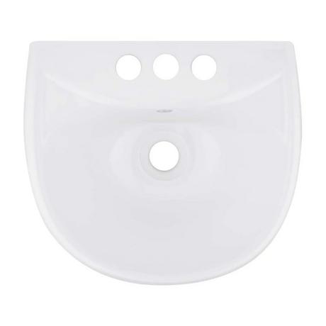 Farnham Mini Porcelain Wall-Mount Bathroom Sink - 4" Centers - White