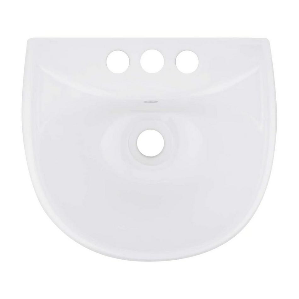 Farnham Mini Porcelain Wall-Mount Bathroom Sink - 4" Centers - White, , large image number 4