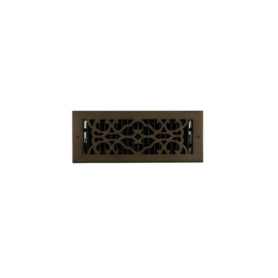 Traditional Brass Floor Register - Bronze 2-1/4" x 10" (3-1/2" x 11-3/8" Overall), , large image number 3