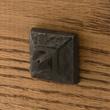 Hand-Forged Iron Fancy Square Nail Head Clavos - Set of 6 - Medium - Rust, , large image number 0