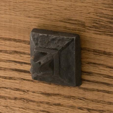 Hand-Forged Iron Fancy Square Nail Head Clavos - Set of 6