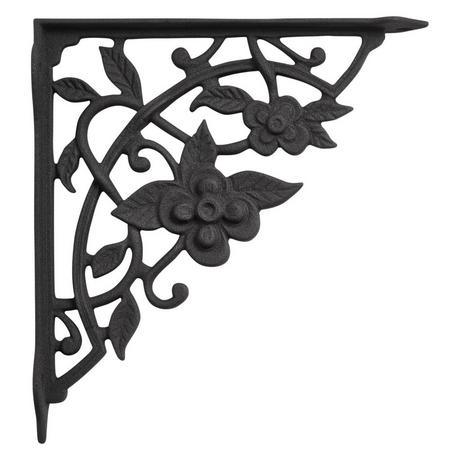 Floral Iron Shelf Bracket