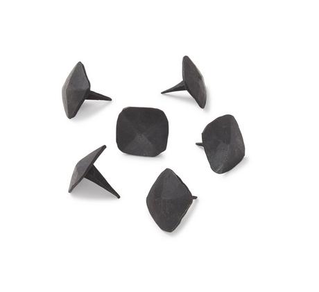 Hand-Forged Iron Square Pyramid Nail Head Clavos - Set of 6