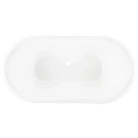 66" Henley Cast Iron Double-Ended Pedestal Tub  - Rolled Rim