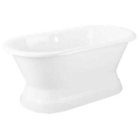 60" Henley Cast Iron Double-Ended Pedestal Tub  - Rolled Rim