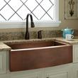 33" Kiana Curved Apron Copper Farmhouse Sink, , large image number 0
