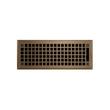 Mission Brass Floor Register - Antique Brass 4" x 10" (5-1/8" x 11-1/4" Overall), , large image number 0