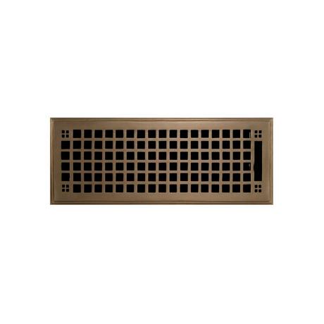 Mission Solid Brass Floor Register