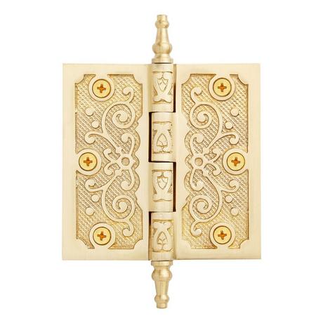 Solid Brass Ornate Door Hinge
