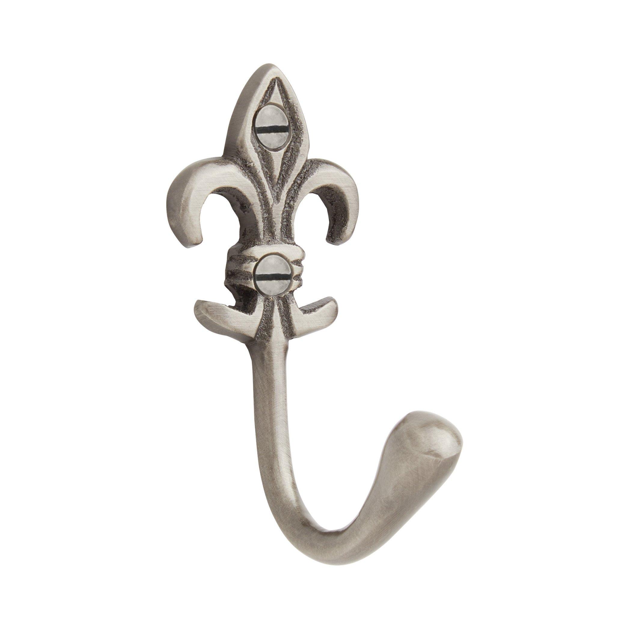 Floral Solid Brass Double Coat Hook