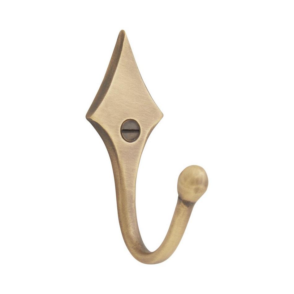Signature Hardware 914842 Solid Brass Marquis Hook - Brass, Gold