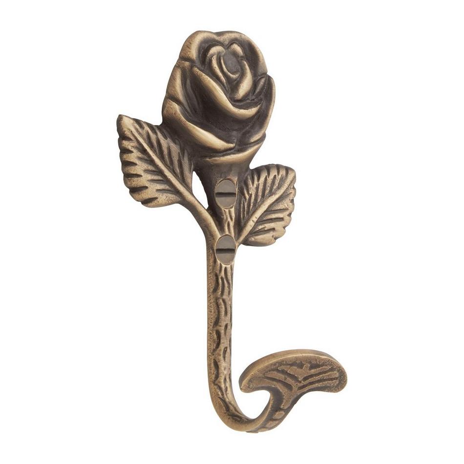 Solid Brass Rose Hook, , large image number 0