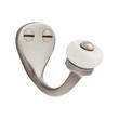 Solid Brass Petite Single Hook with White Porcelain Knob, , large image number 1