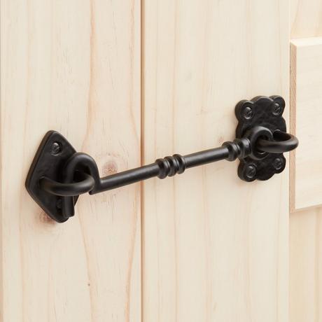 Hand-Forged Iron Cabin Door Hook Latch