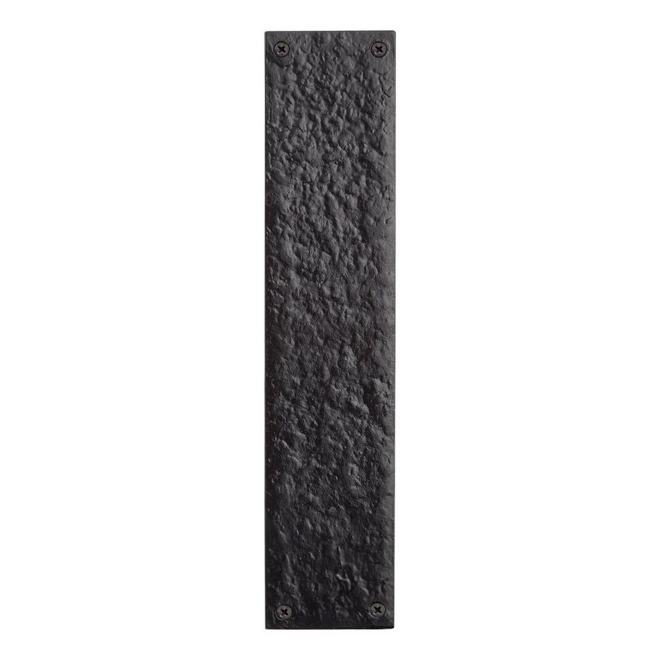 Hand-Forged Iron Push Plate - Black Powder Coat, , large image number 0