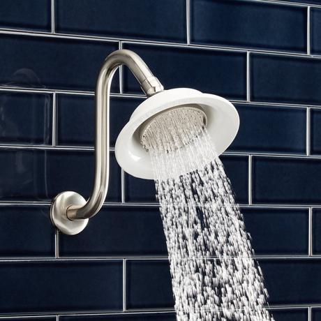 Sunflower Shower Head with Offset Arm