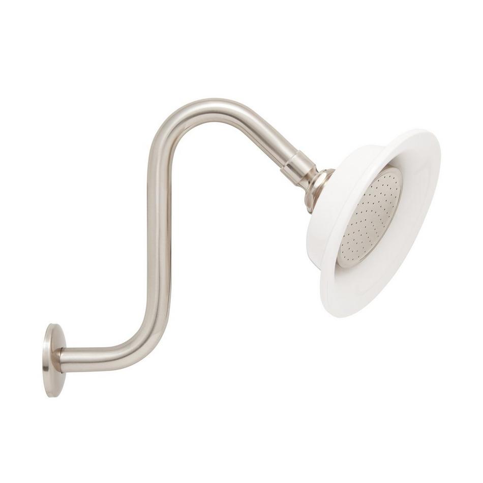 Sunflower Shower Head with Offset Arm, , large image number 1