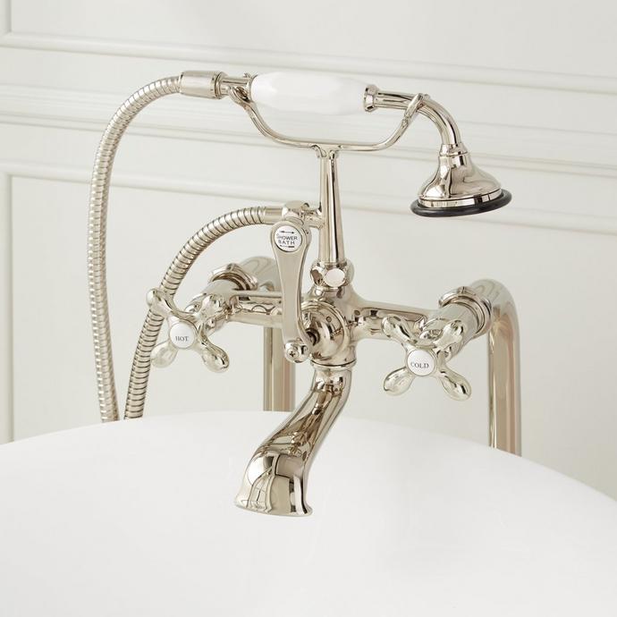 Signature Hardware Gunther Freestanding Tub Faucet – Polished Chrome, SHGUFS2000GCP (Open Box)
