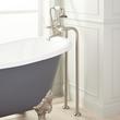 Freestanding Telephone Tub Faucet & Supplies - Porcelain Lever Handles, , large image number 0