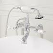 37-1/2" Freestanding Telephone Faucet - Porcelain Lever Handles - Chrome, , large image number 1
