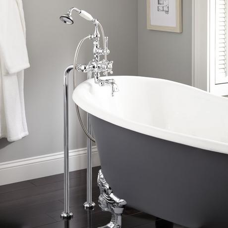 Nottingham Freestanding Thermostatic Tub Faucet and Supplies
