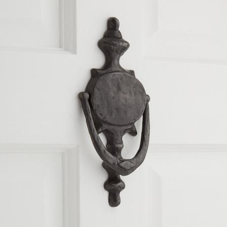 Traditional Solid Bronze Door Knocker - Dark Bronze
