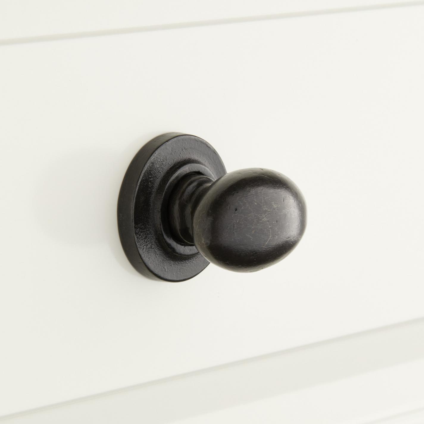 Solid Bronze Oval Knob with Beveled Round Base Plate | Signature Hardware