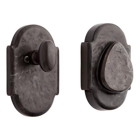 Solid Bronze Ornate Deadbolt Lock - Dark Bronze